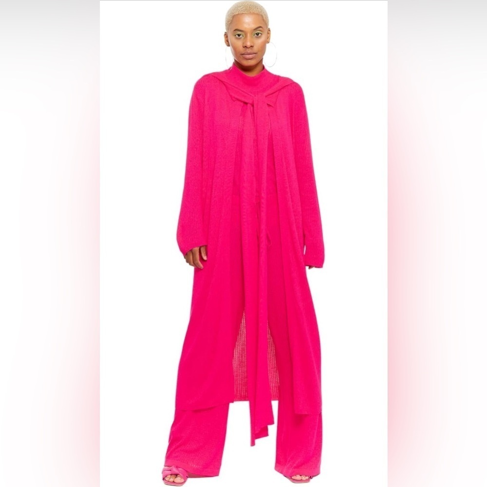 NWOT - CHAOUICHE Women's Knit Cardigan  COLOR: Pink SIZE: Medium